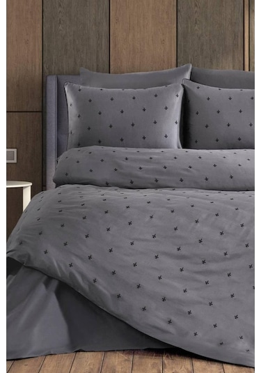 Nazik Home Hermes Nevresim Takımı Antrasit