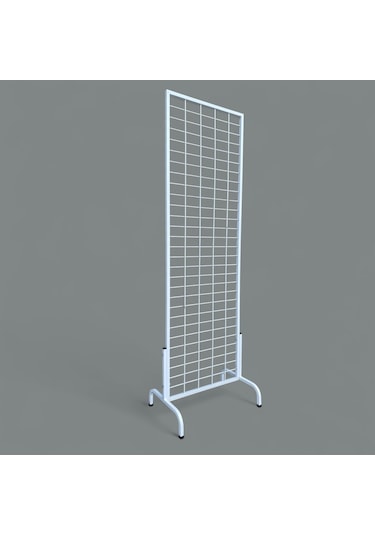 60x190 Cm, Ayaklı Tel Pano, Beyaz, Telefon Aksesuar Standı, Duvar Panosu, Mağaza Askılığı, Çok Amaçlı Stant