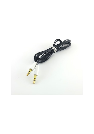 Electroon 3.5Mm Stereo Flat Audio Aux Kablo Siyah 1Mt