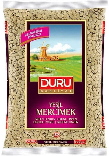 Duru Bakliyat Yeşil Mercimek 1 KG