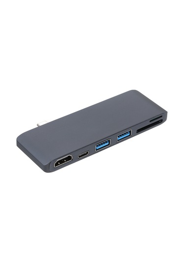 Shineyee Usb-c 6-in-1 Hub: 2 Usb 3.0, Hd 4k, 2 Kart Okuyucu Ve Pd Şarj - Windows/mac/linux Uyumlu, Taşınabilir Docking Station