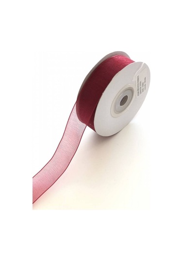 Bordo Renkli Organze Kurdele 20 mm.