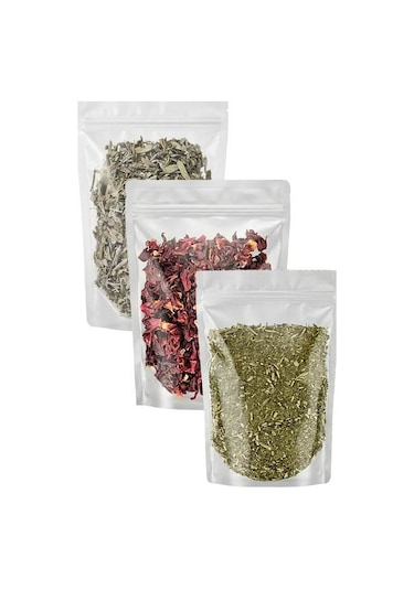 İpek Değirmen Hibiskus Mate Ada Çayı Matcha Nar Çiçeği Bitki Çayı Seti 3 x 100 G