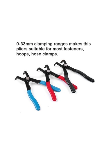 Geeksen Araç İç Döşeme Kilit Çıkartma Aleti, 0-33mm Aralığı, 30 Açıklı Pens, El Tipi Multifonksiyonel Plastik+metal Kesici, Kırmızı