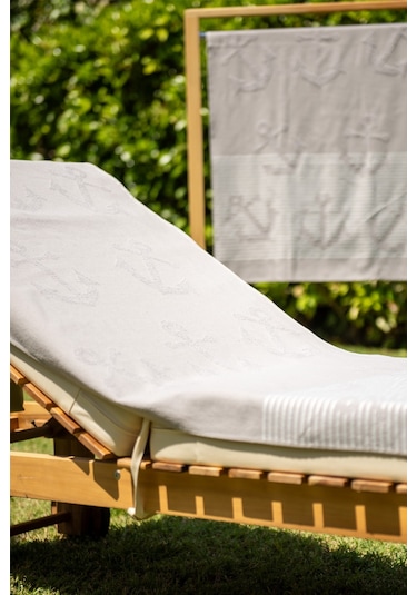Menderes Home Cotton Collection Bukle Plaj Havlusu Çapa Gri