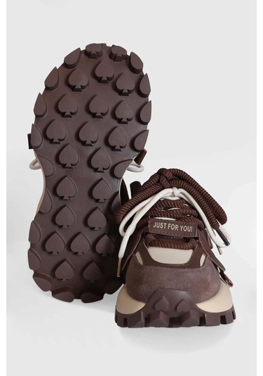 Lufian Yoko Kahverengi Hakiki Deri Kadın Sneaker Ayakkabı Kahverengi