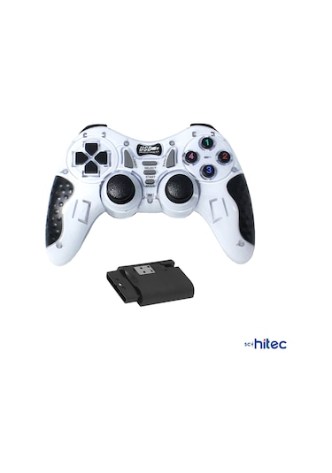 Schitec 7in1 Pc/ps2/ps2/ps3/pc360/tv/tvbox/android Cihazlar İle Uyumlu Kablosuz Gamepad Beyaz