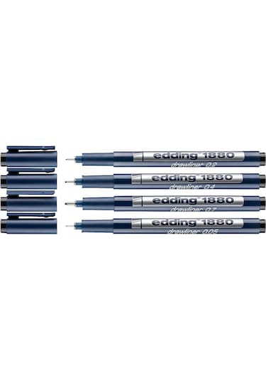 Edding 1880 Teknik Çizim Kalem 4'lü Set3