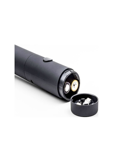 Yaozixa El Tipi Elektrikli Çift Ağızlı Süt Köpürtücü, Latte-cappuccino Barista Sanatı İçin Mikser Pil Dahil Değil Siyah