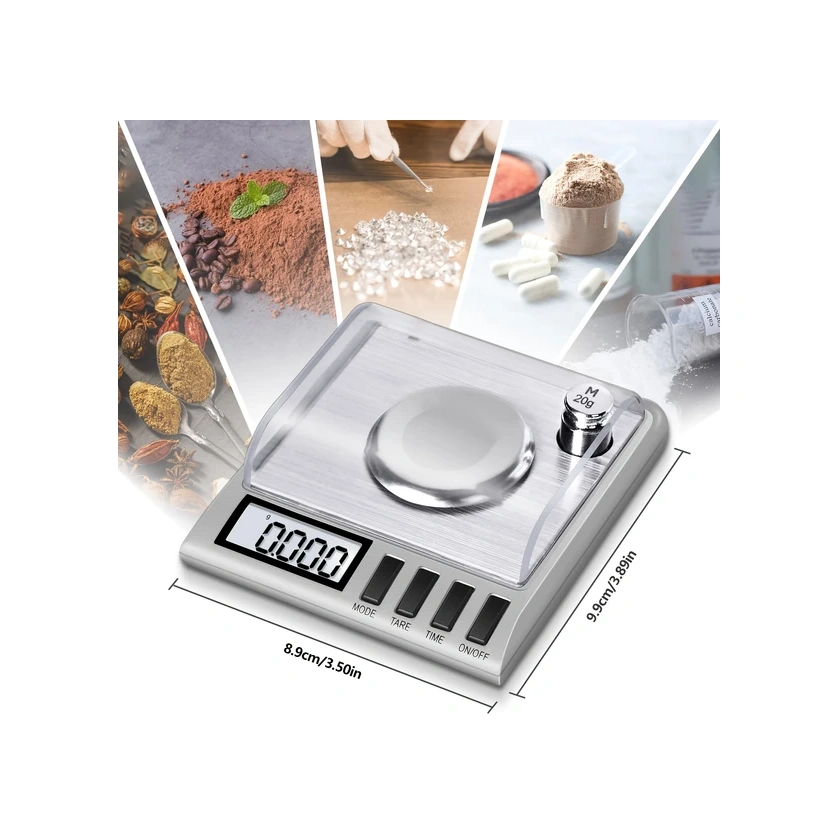 Willowhaven Gümüş Rengi 0.001g Hassas Ev Tipi Taşınabilir Cep Terazisi Altın İlaç Ölçümü