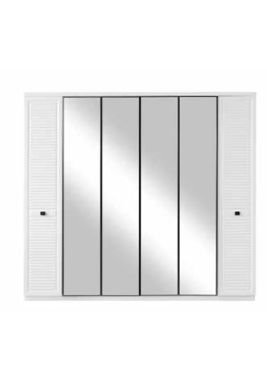 Valien Tamamı Mdf 6 Membranlı Kapaklı Reflekte Camlı Gardırop Dolap Beyaz