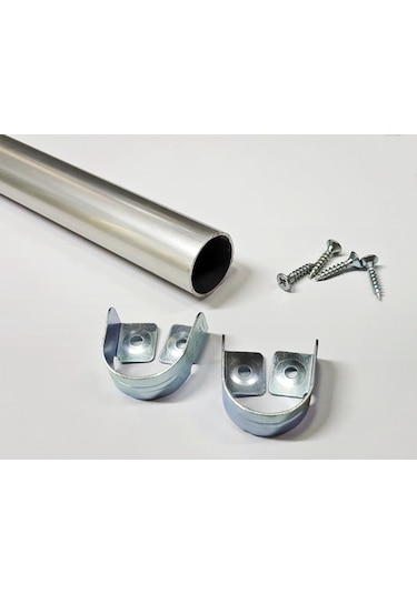 Gardırop Askı Borusu Alüminyum Dolap Borusu 100Cm-120Cm Arası