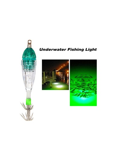 Neevoyu Yeşil Renkli 360 Aydınlatma Özelliği Olta İğneli Denizaltı Kalem Balık Lamba İğnesi - Dayanıklı Pe Plastik