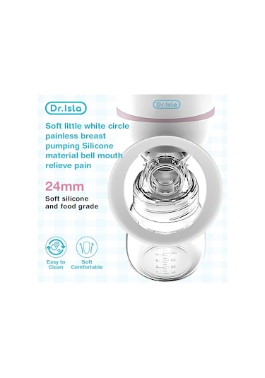 Dr.isla Otomatik Elektrikli Göğüs Pompası Usb Şarj Edilebilir Taşınabilir Göğüs Pembe