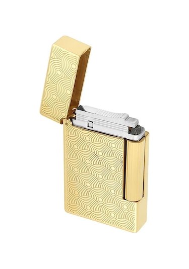 S.t. Dupont Initial Guilloche Gold Daire İşlemeli Puro Çakmağı 20845