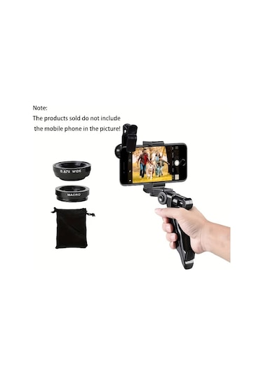 Motion003 Koyu Siyah Taşınabilir 360 Dönebilen Anti Shake Tripod Mobil Telefonlar İçin Daya Koyu Siyah