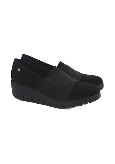 Sneaker Günlük Kadın Diğer 952565ds Donna Serena 2565 Ds Camoscio Nero Siyah