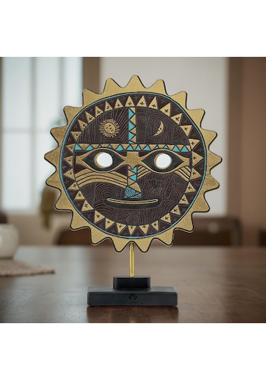 Şaman Güneş Mask Dekoratif Obje