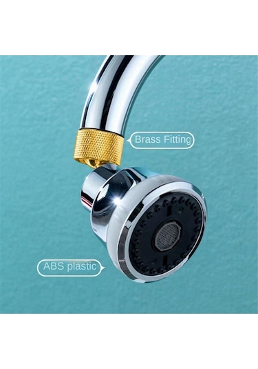 Xurunkeji Mutfak Musluk Başlığı Değişimi 360 Dönme 4 Mod Lavabo Musluğu Değişimi Su Tasarrufu Ve Sıçrama Geçirmez GÜMÜŞ