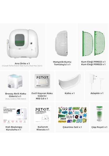 Petkit Purobot Max Pro Akıllı Kedi Tuvaleti Beyaz Resmi Distribütör