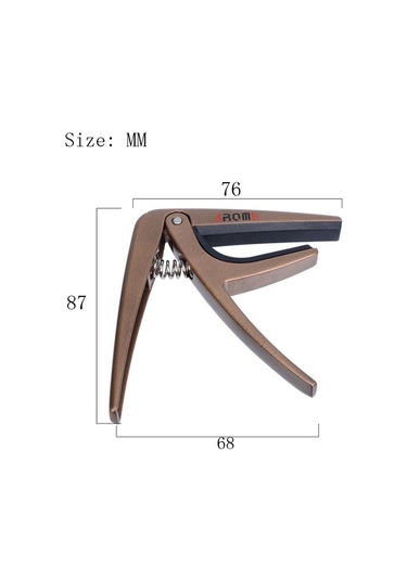 Aroma Ac01 Akustik Ve Elektro Gitar Kapo - Bronz