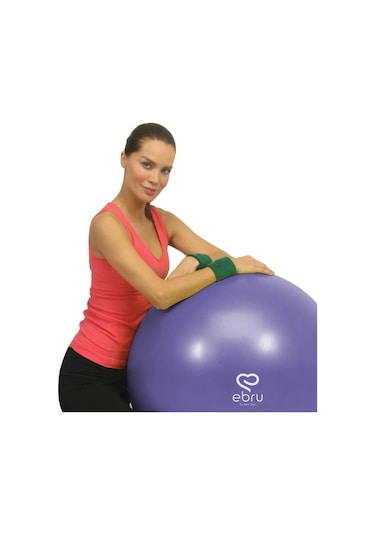 Ebru Şallı Pilates Topu 65 Cm - Mor