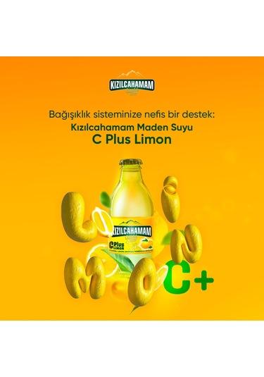 Kızılcahamam Çamlık C Plus Limon Aromalı Maden Suyu 200 Ml X 24 Adet