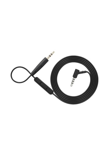 Konesam Bose Oe2 Kulaklık İçin 3.5mm-2.5mm Mikrofonlu Ses Kablo, Ses Düzeyi Kontrolü, Tpe Malzeme, Siyah, 150cm