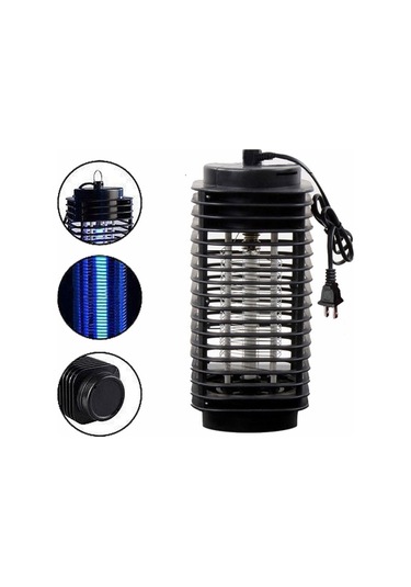 Vkemall Sessiz Led Mor Işıklı Ev Ve Dış Mekan Kovucu - 110v-220v Küçük Avrupa Standartı Siyah Pvc Elektrikli Atıcı