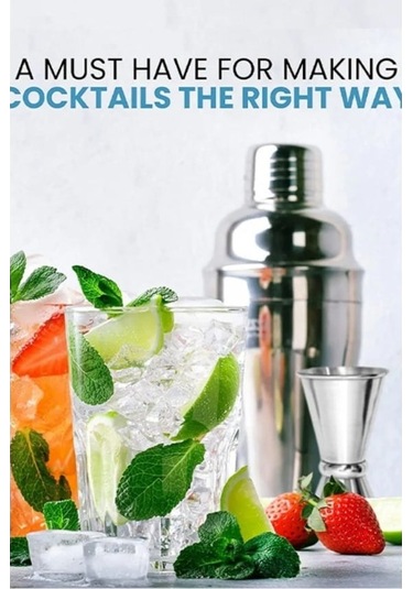 Fastbuy Kokteyl Shaker Seti 7 Parça, Modern Tasarım, Metal Renk, Bar İçin Kullanılır, Şık Ve Pratik