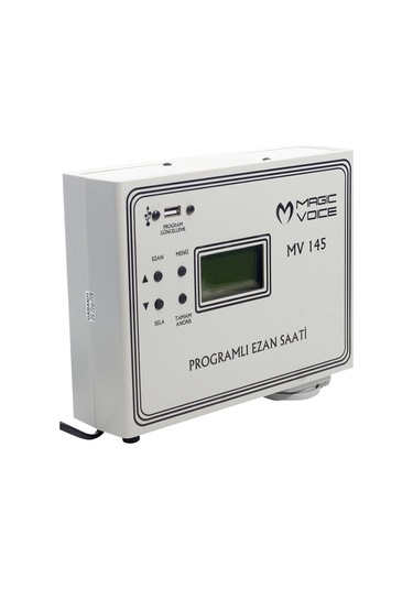Ayt Magicvoice Mv-145 3 Hocalı Programlı Duvar Tipi Ezan Saati Cami İçin Otomatik Ezan Sela Okuma Cihazı