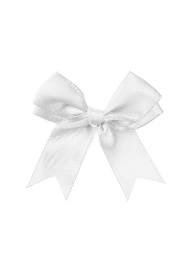 10 Adet Beyaz Saten Fiyonk Süsleme Kurdele Seti