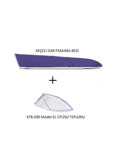 Isıya Dayanıklı Keçeli Dar Paskara Bezi Ve El Ütüsü Teflonu Stb-200