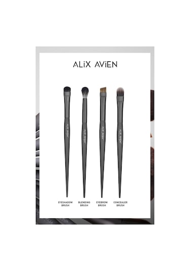 Alix Avien Yumuşak Ve Dayanıklı Metalik Başlıklı Profesyonel Göz Makyajı Fırça Seti