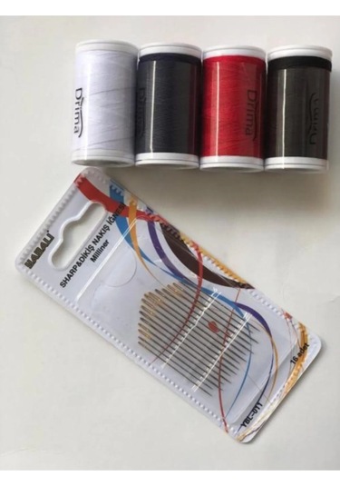 Dikiş İpi İplik İğne Seti 4 Adet 100 M