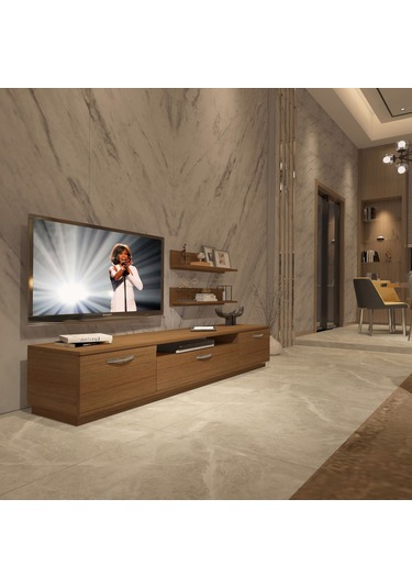 Decoraktiv Trio 4s Mdf Tv Ünitesi Tv Sehpası Ceviz