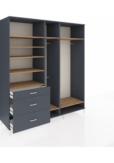 Kronos Dolap 9 Raflı 3 Çekmeceli 3 Askılı 220x59x243 Antrasit-çam/antrasit Atlas Çam/antrasıt Kronos Dolap 9 Raflı 3 Çekmeceli 3 Askılı 220x59x243 Antrasit-çam/antrasit Atlas Çam/antrasıt