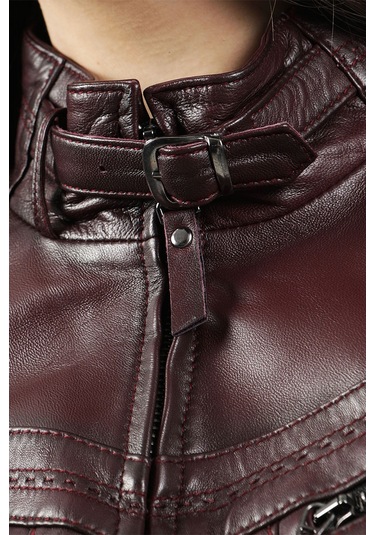 Dericlub Yb-2107 Gerçek Deri Kadın Mont