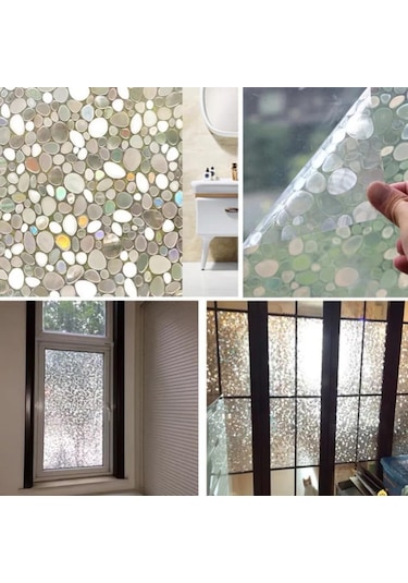 Statik Desenli Cam Folyosu Buzlu Cam Folyo Cam Filmi 3 D. (431377520)