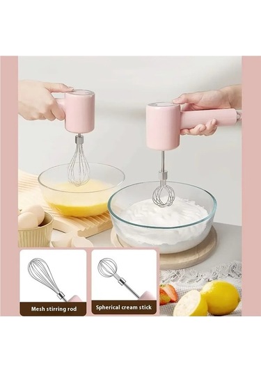 Wondernest Yumurta Ve Usb Taşınabilir Pembe Mikser Jialan Elektrikli Çırpıcı - Rl Pembe
