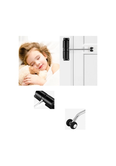 Basit Kapı Kapatıcı Ev Otomatik Menteşe Sessiz Kapatıcı Beyaz