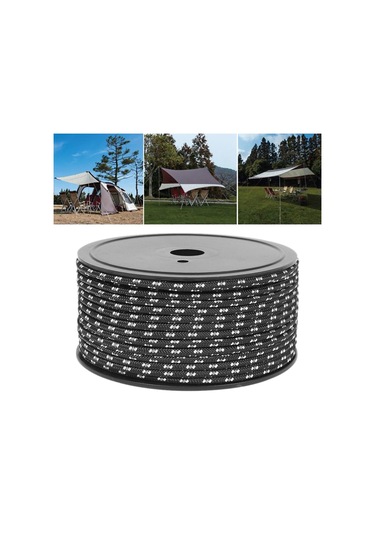 Suntek Kamp Çadırı Halat Gölgelik Barınak Hayatta Siyah Siyah