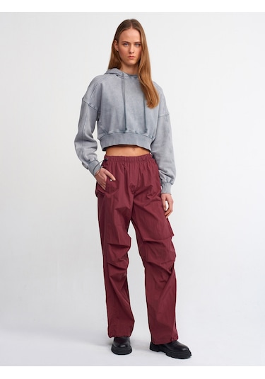 Dilvin Yıkama Efektli Sweatshirt Gri