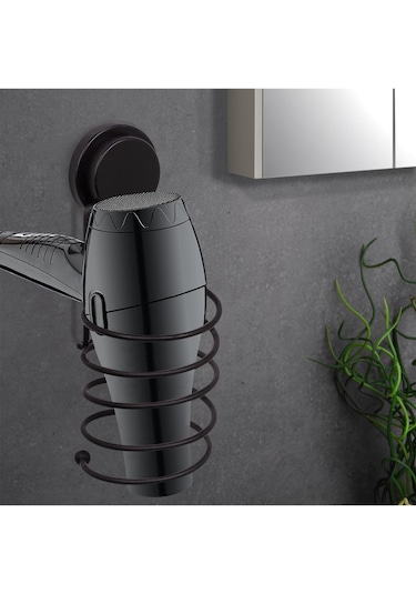 Okyanus Home Magic Fix Sihirli Yapışkan Siyah Saç Kurutma Makine Askısı Siyah