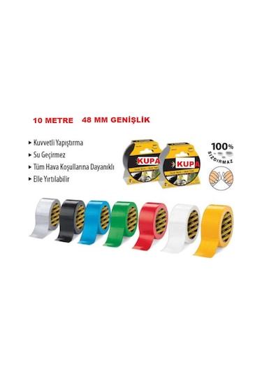 Kupa Tamir Bandı 48 Mm 10 Metre Su Sızdırmaz Mavi Renk