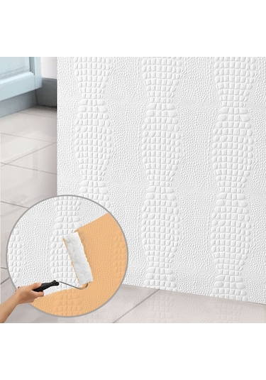 3d Duvar Paneli Boyanabilir Dekota 60x120 Cm / Deri Desenli 7'li Paket-5 M²