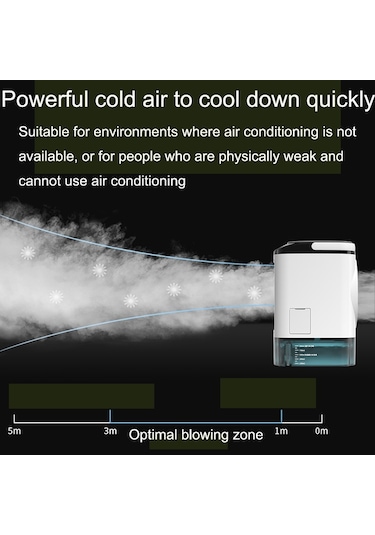 Masaüstü Mini Soğuk Hava Fanı Ev Nemlendirici Cn Fişli Çift Sprey Klima Fanı