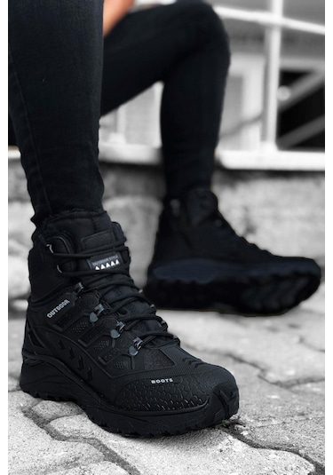 Big King Siyah Füme Su Geçirmez Erkek Trekking Bot 001