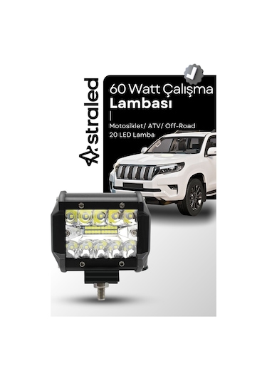 60watt Çalışma Lambası Kamyon Sis Farı Motosiklet Off-road Led Lamba