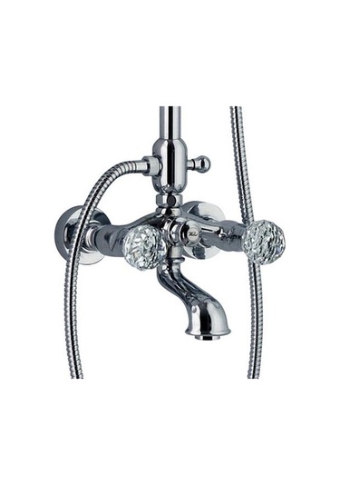 İtalyan Webert Karenina Banyo Bataryasi Swarovsky Taşli Duş Kolonu ,el Duşu Seti Krom